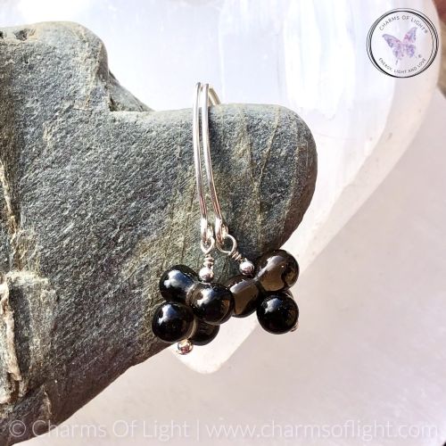 Smokey Quartz Bubble Drop Earrings